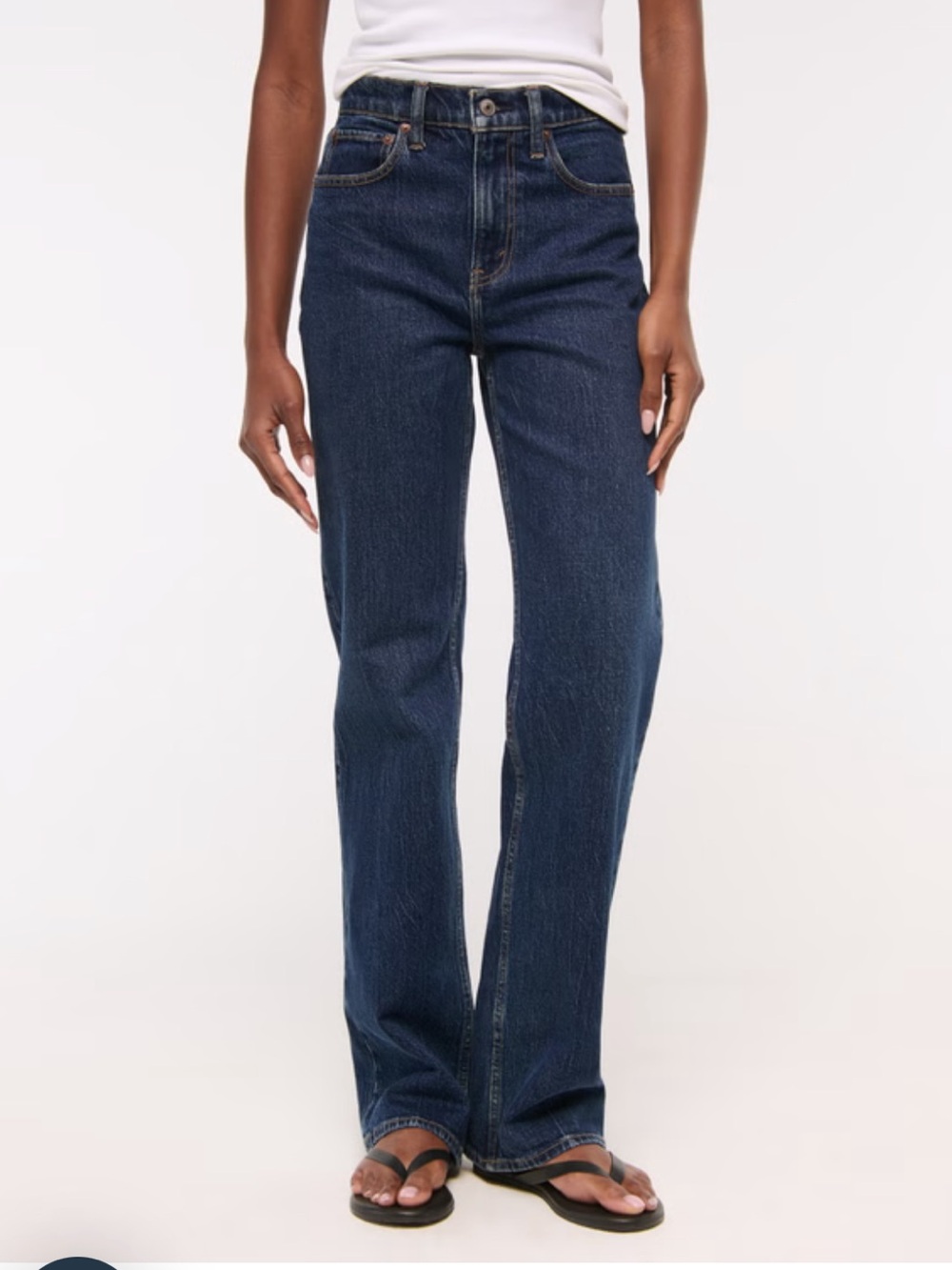 Abercrombie & Fitch High Rise 90s Relaxed Jean - dark wash